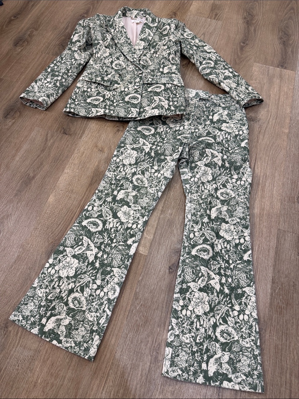 Julie Brown Carola Green Windflower Lane Blazer & Pants Set Pinwale Corduroy